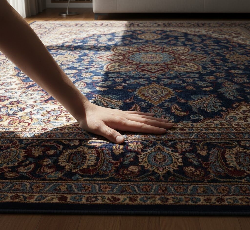 تست لمس برای تشخیص جنس الیاف فرش